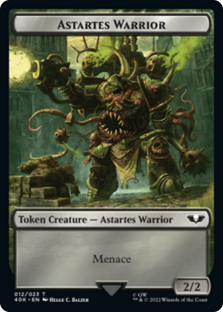 Image of Astartes Warrior // Plaguebearer of Nurgle Double-Sided Token [Warhammer 40,000 Tokens]