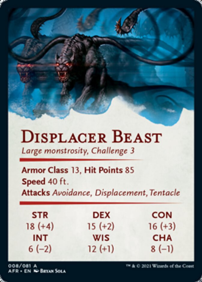 Image of Displacer Beast Art Card [Dungeons & Dragons: Adventures in the Forgotten Realms Art Series]