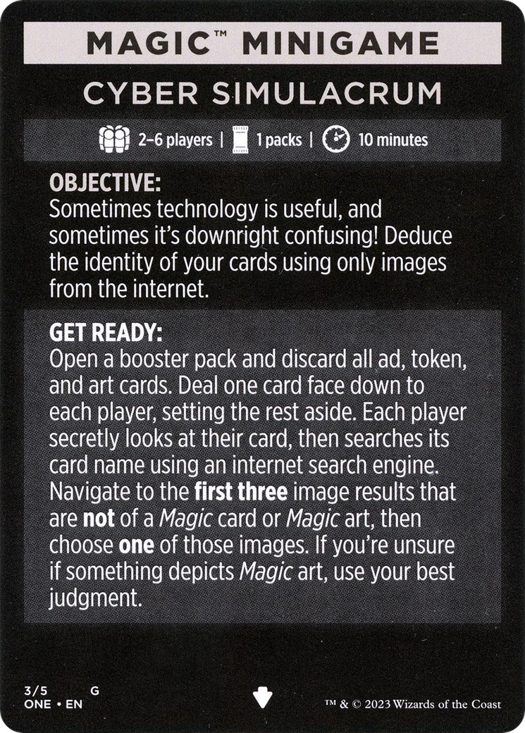 Image of Cyber Simulacrum (Magic Minigame) [Phyrexia: All Will Be One Minigame]