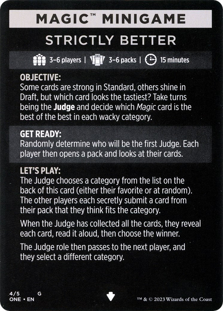 Image of Strictly Better (Magic Minigame) [Phyrexia: All Will Be One Minigame]