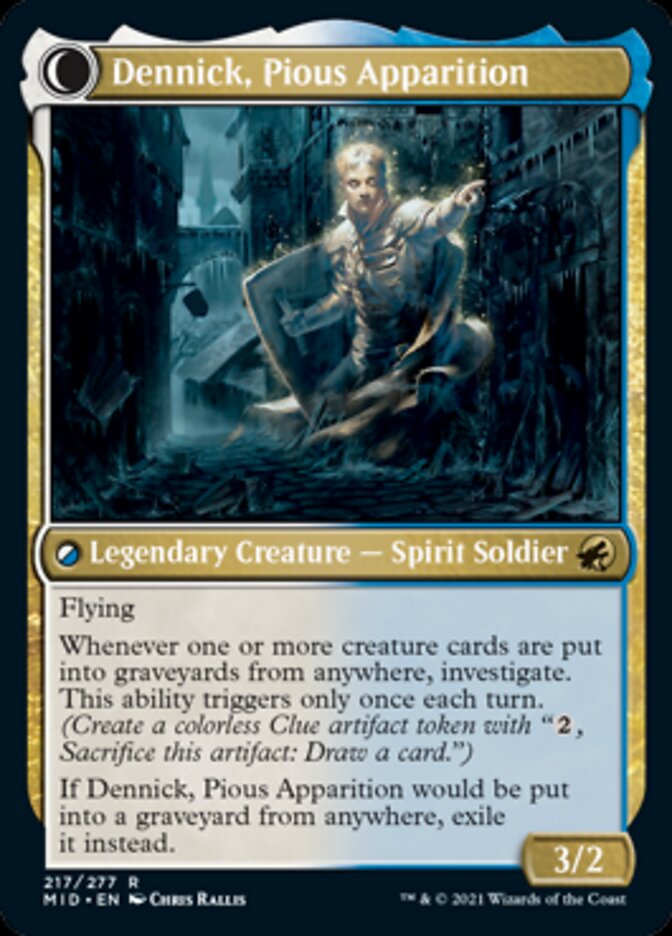 Image of Dennick, Pious Apprentice // Dennick, Pious Apparition [Innistrad: Midnight Hunt]