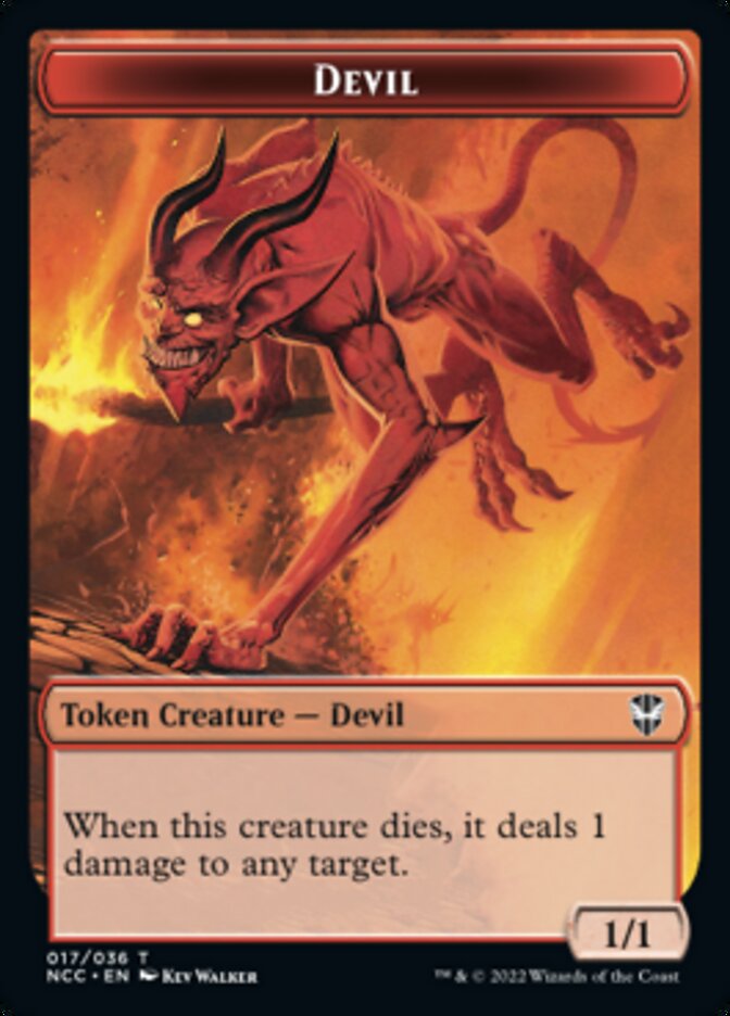 Image of Soldier (33) // Devil Double-Sided Token [Streets of New Capenna Commander Tokens]