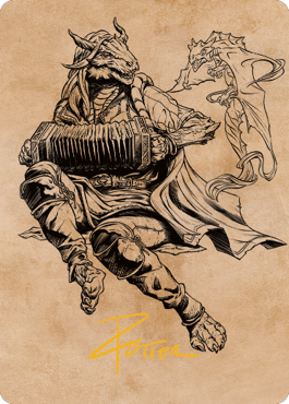 Image of Korlessa, Scale Singer Art Card (Gold-Stamped Signature) [Commander Legends: Battle for Baldur's Gate Art Series]