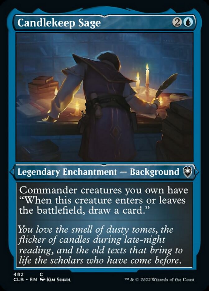 Image of Candlekeep Sage (Foil Etched) [Commander Legends: Battle for Baldur's Gate]