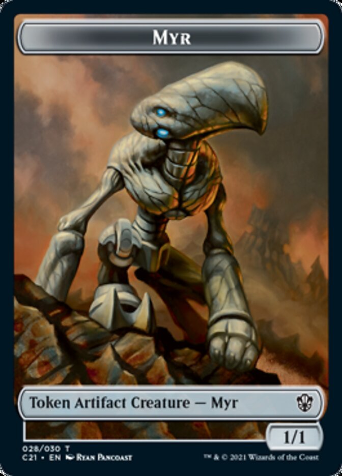 Image of Myr // Treasure Double-Sided Token [Commander 2021 Tokens]