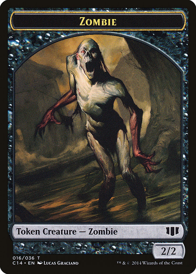 Image of Demon (012/036) // Zombie (016/036) Double-Sided Token [Commander 2014 Tokens]