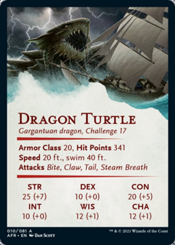 Image of Dragon Turtle Art Card [Dungeons & Dragons: Adventures in the Forgotten Realms Art Series]