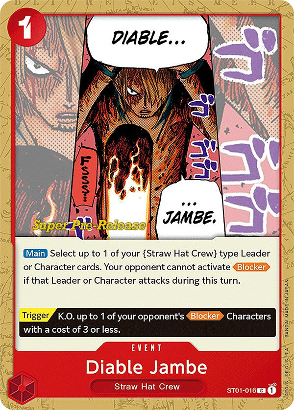 Image of Diable Jambe [Super Pre-Release Starter Deck: Straw Hat Crew]