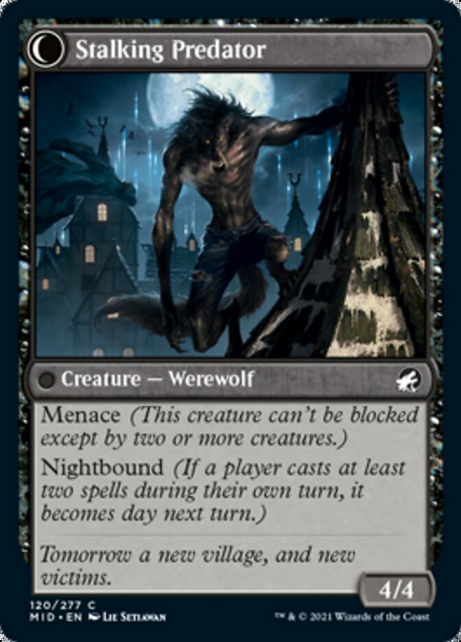 Image of Shady Traveler // Stalking Predator [Innistrad: Midnight Hunt]