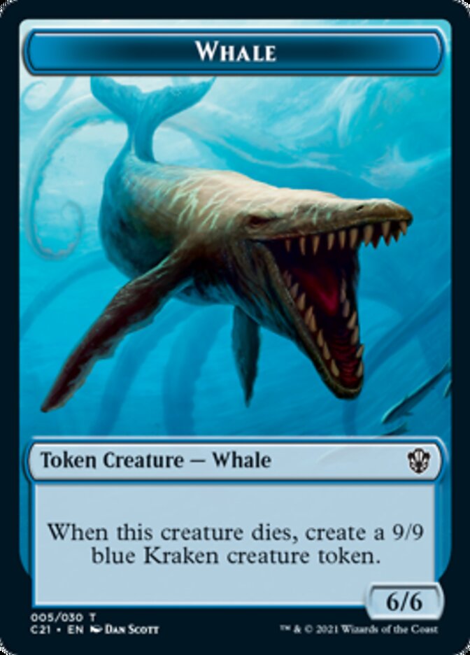 Image of Beast (010) // Whale Double-Sided Token [Commander 2021 Tokens]