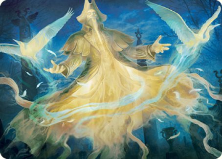 Image of Heron-Blessed Geist Art Card [Innistrad: Crimson Vow Art Series]