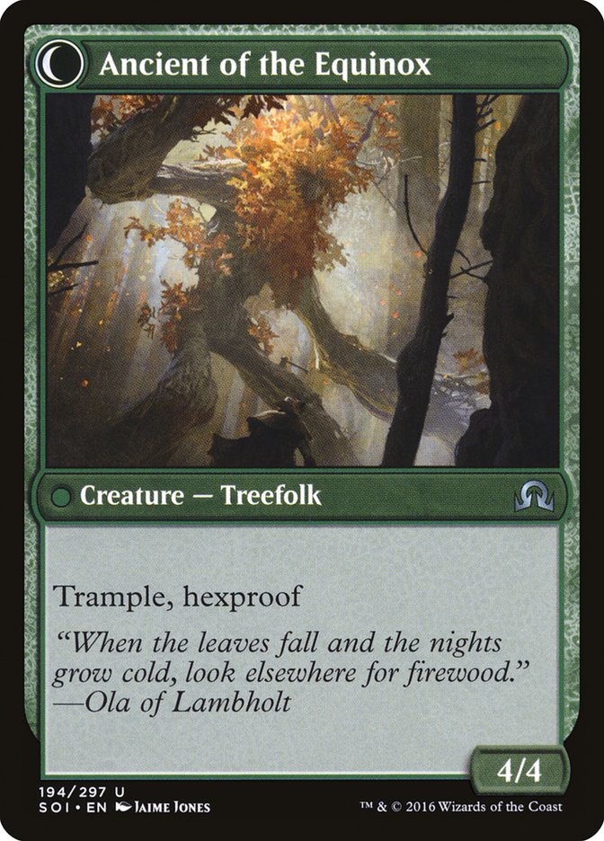Image of Autumnal Gloom // Ancient of the Equinox [Shadows over Innistrad]