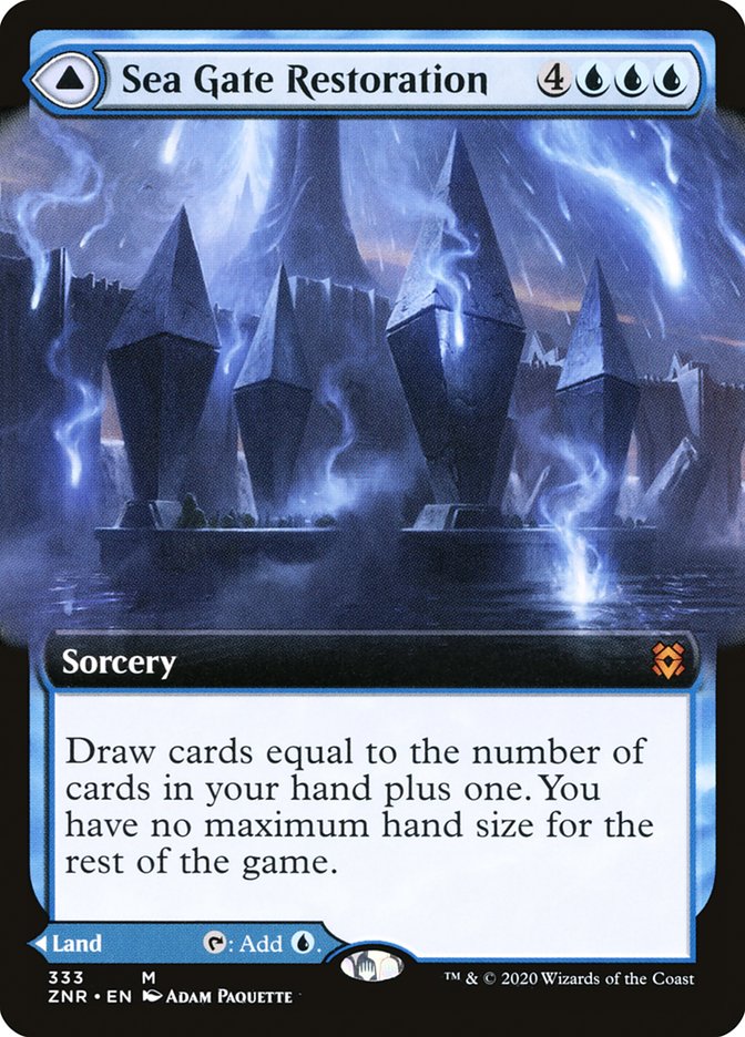 Image of Sea Gate Restoration // Sea Gate, Reborn (Extended Art) [Zendikar Rising]
