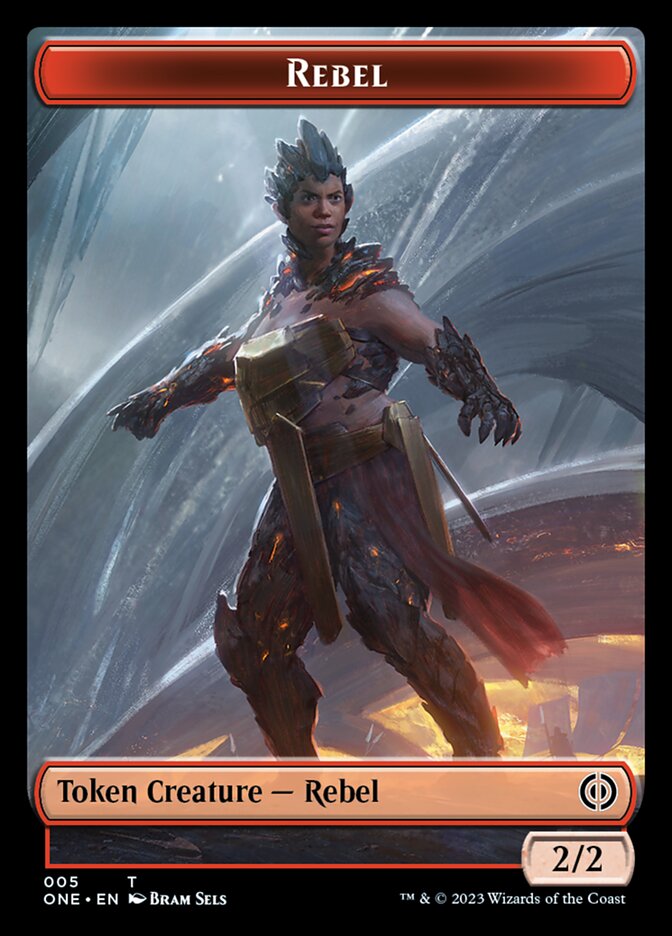 Image of Rebel // Phyrexian Germ Double-Sided Token [Phyrexia: All Will Be One Commander Tokens]