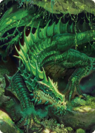 Image of Lurking Green Dragon Art Card [Commander Legends: Battle for Baldur's Gate Art Series]