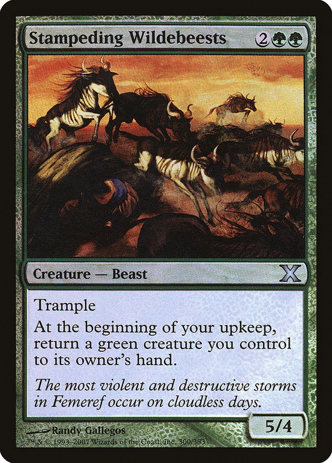 Image of Stampeding Wildebeests (Premium Foil) [Tenth Edition]