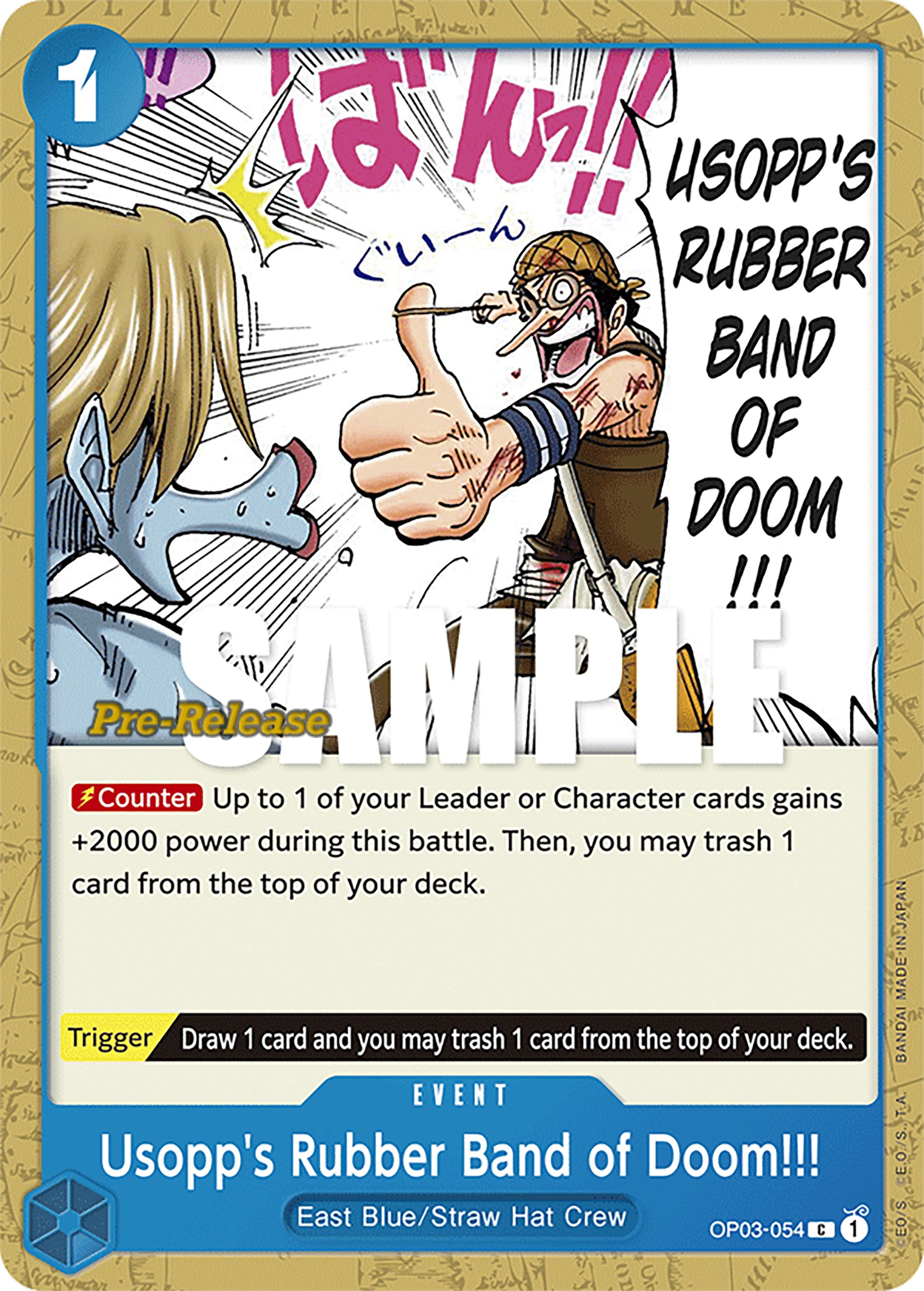 Image of Usopp's Rubber Band of Doom!!! [Pillars of Strength Pre-Release Cards]