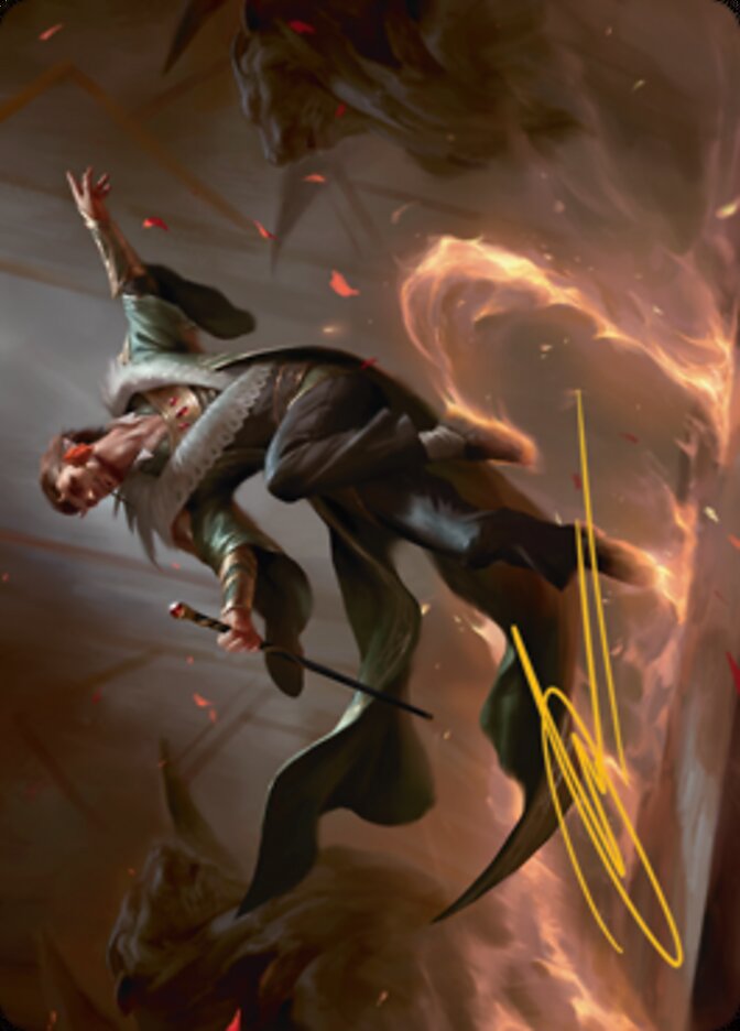 Image of Fleetfoot Dancer Art Card (Gold-Stamped Signature) [Streets of New Capenna Art Series]