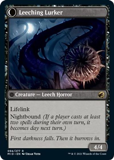 Image of Curse of Leeches // Leeching Lurker [Innistrad: Midnight Hunt]