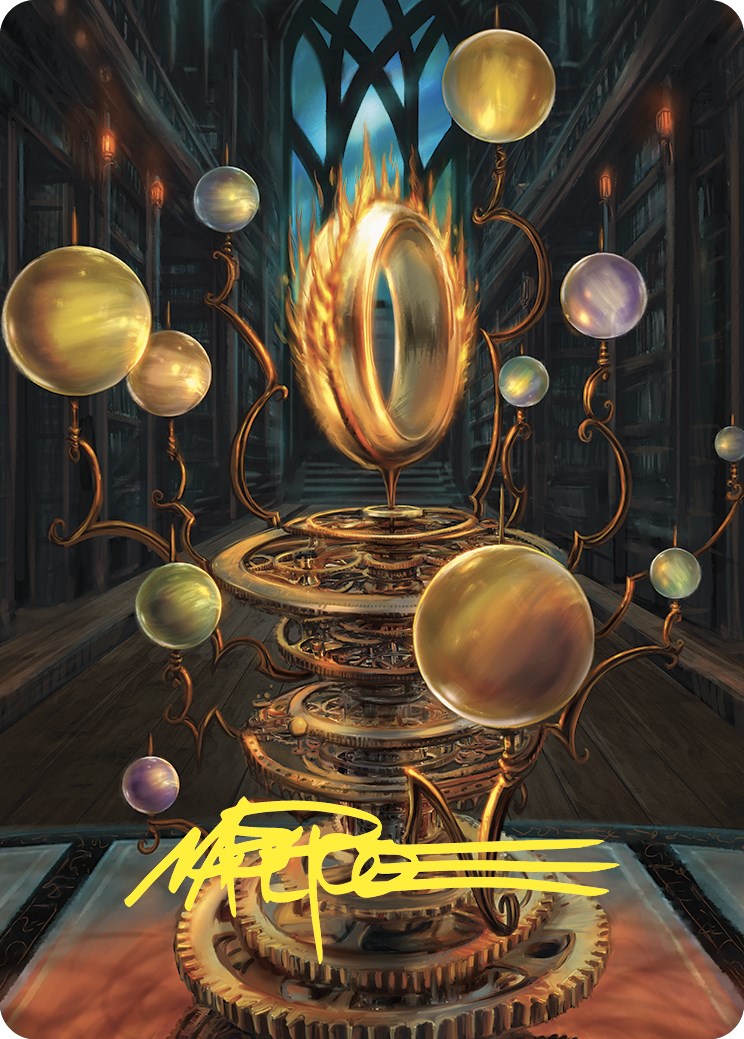 Image of Sol Ring Art Card (Gold-Stamped Signature) [Commander Masters Art Series]