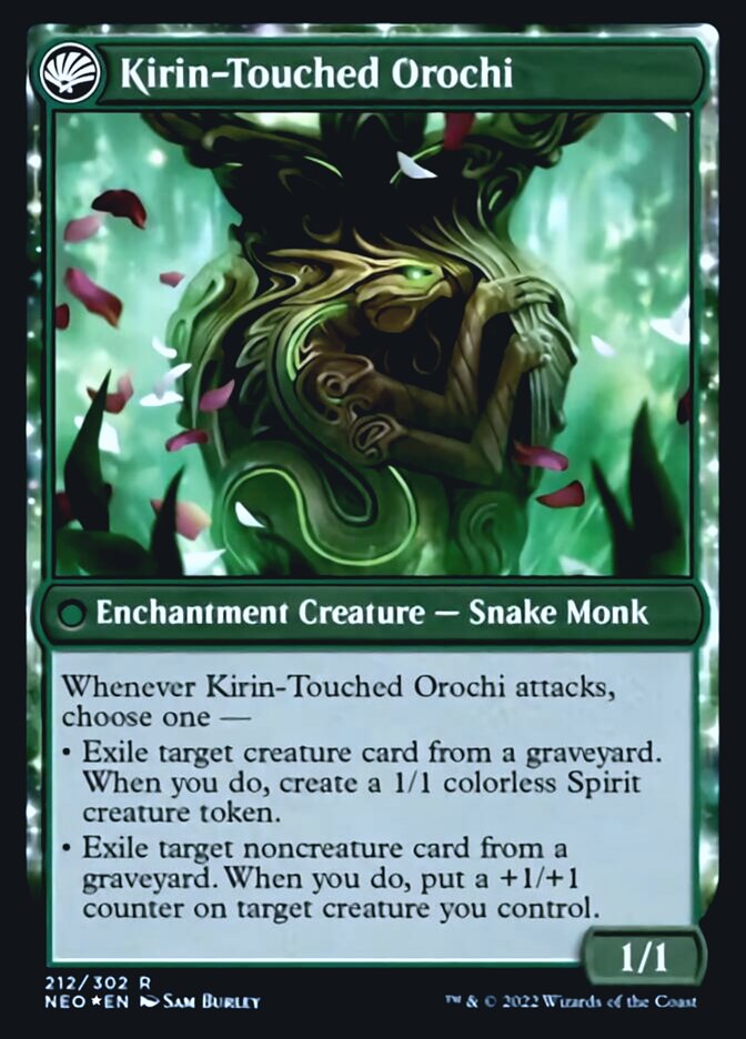Image of Teachings of the Kirin // Kirin-Touched Orochi [Kamigawa: Neon Dynasty Prerelease Promos]