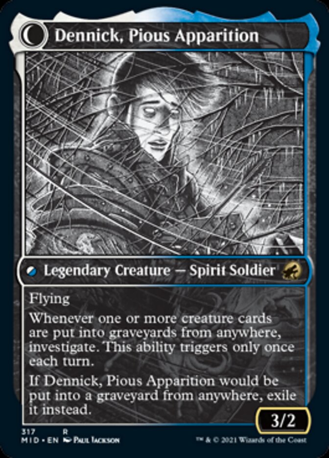 Image of Dennick, Pious Apprentice // Dennick, Pious Apparition (Showcase Eternal Night) [Innistrad: Midnight Hunt]