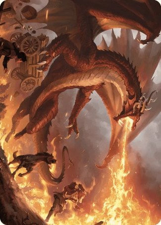 Image of Realm-Scorcher Hellkite Art Card [Wilds of Eldraine Art Series]
