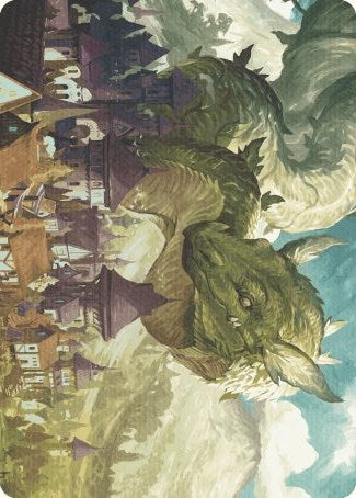 Image of Beanstalk Wurm Art Card [Wilds of Eldraine Art Series]