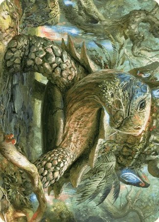 Image of Blossoming Tortoise Art Card [Wilds of Eldraine Art Series]