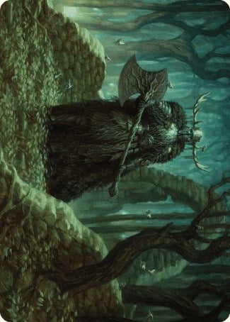 Image of Mosswood Dreadknight Art Card [Wilds of Eldraine Art Series]