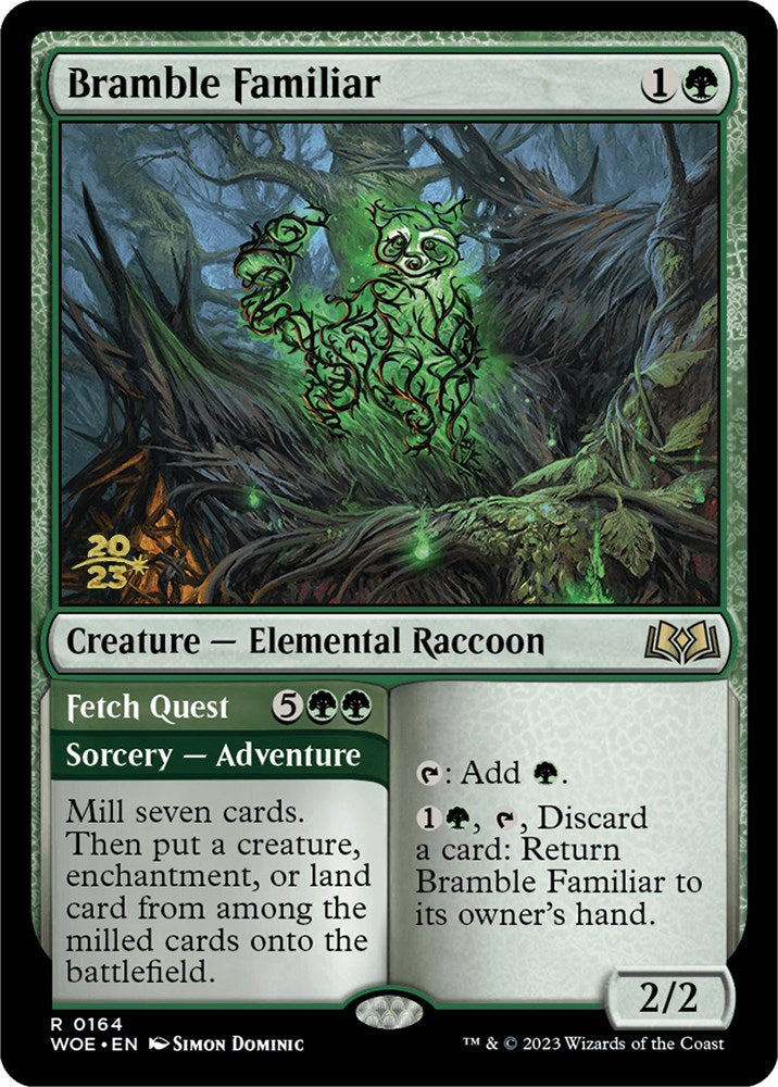 Image of Bramble Familiar // Fetch Quest [Wilds of Eldraine Prerelease Promos]