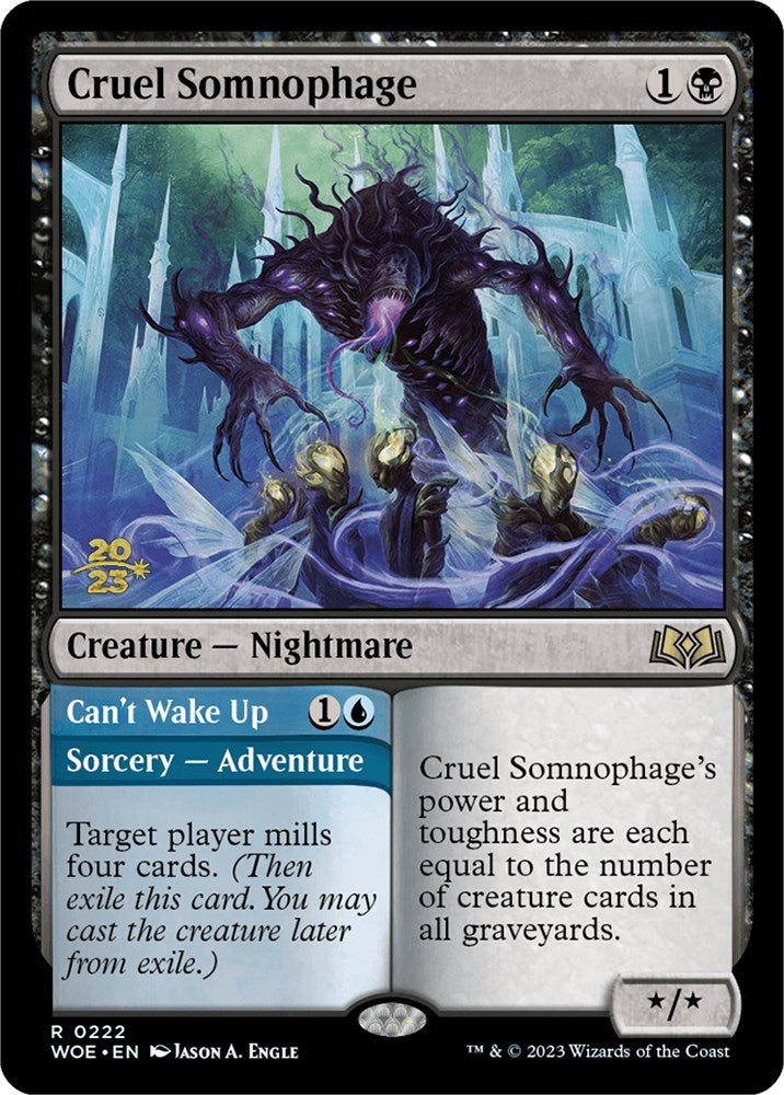 Image of Cruel Somnophage // Can't Wake Up [Wilds of Eldraine Prerelease Promos]