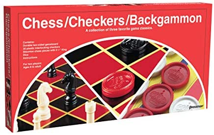 Image of Chess/Checkers/Backgammon Board Game Set