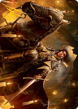 Image of Seasoned Cathar Art Card (Gold-Stamped Signature) [Innistrad: Midnight Hunt Art Series]