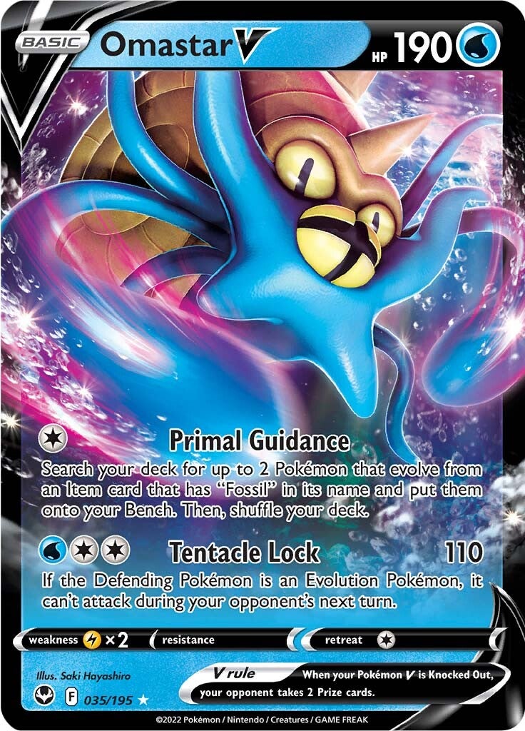 Image of Omastar V (035/195) [Sword & Shield: Silver Tempest]