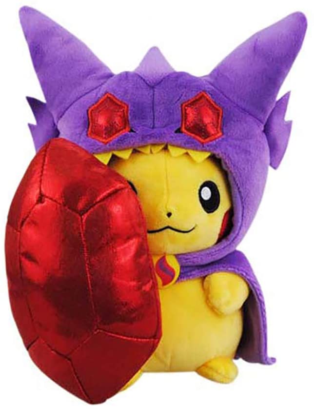 Pikachu plush with red costume