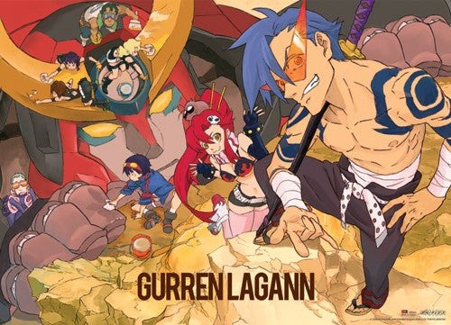 Image of GURREN LAGANN GROUP WALL SCROLL