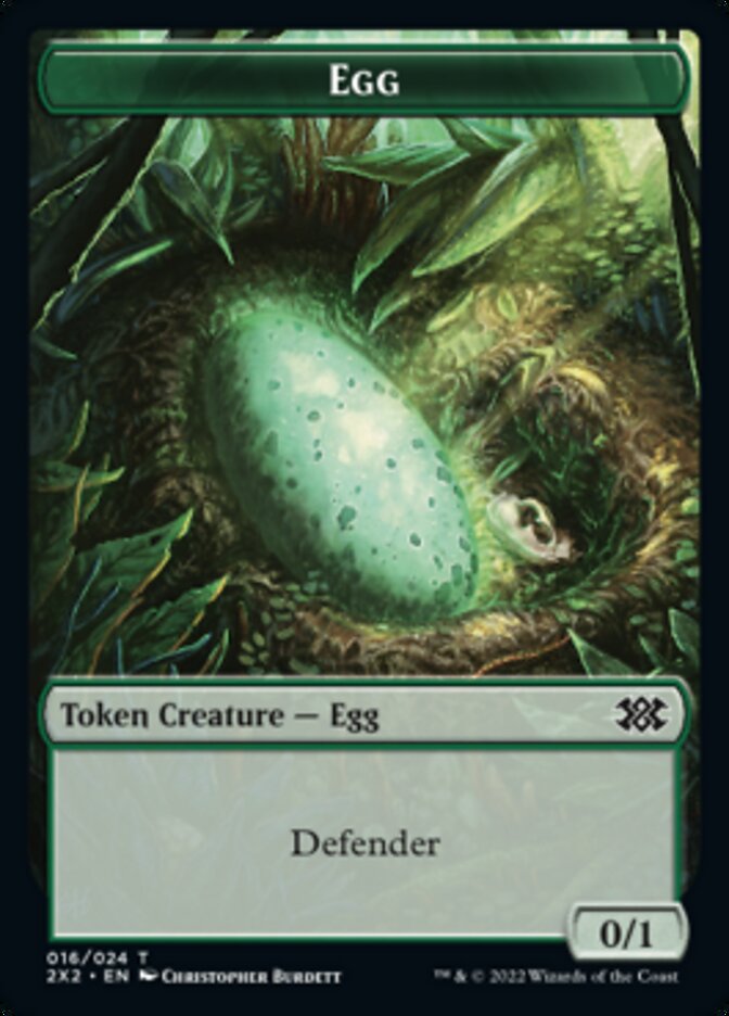 Image of Egg // Spirit (002) Double-Sided Token [Double Masters 2022 Tokens]