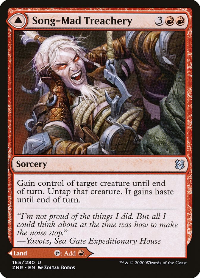 Image of Song-Mad Treachery // Song-Mad Ruins [Zendikar Rising]