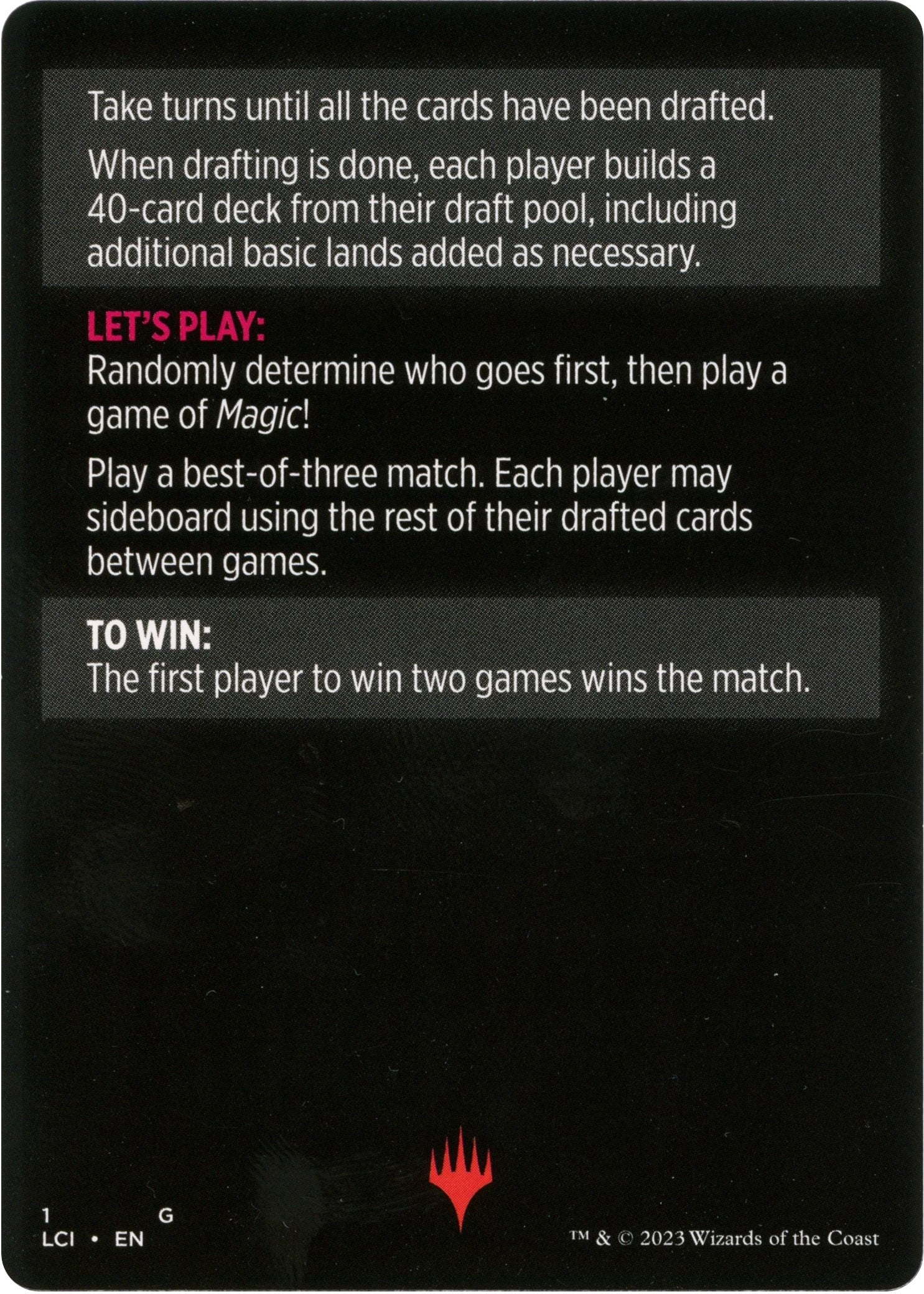 Image of Winchester Draft (Magic Minigame) [The Lost Caverns of Ixalan Minigame]