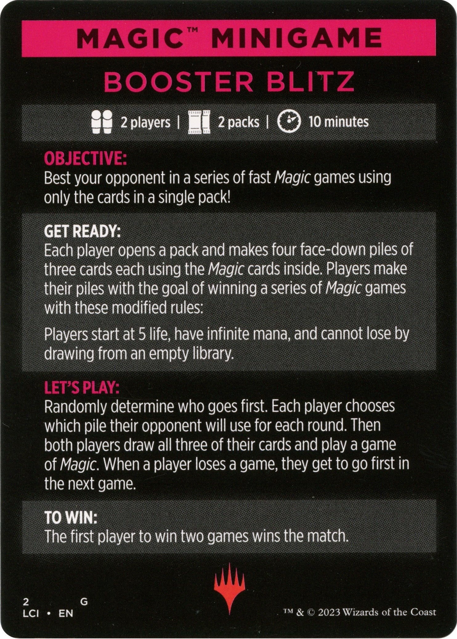 Image of Booster Blitz (Magic Minigame) [The Lost Caverns of Ixalan Minigame]