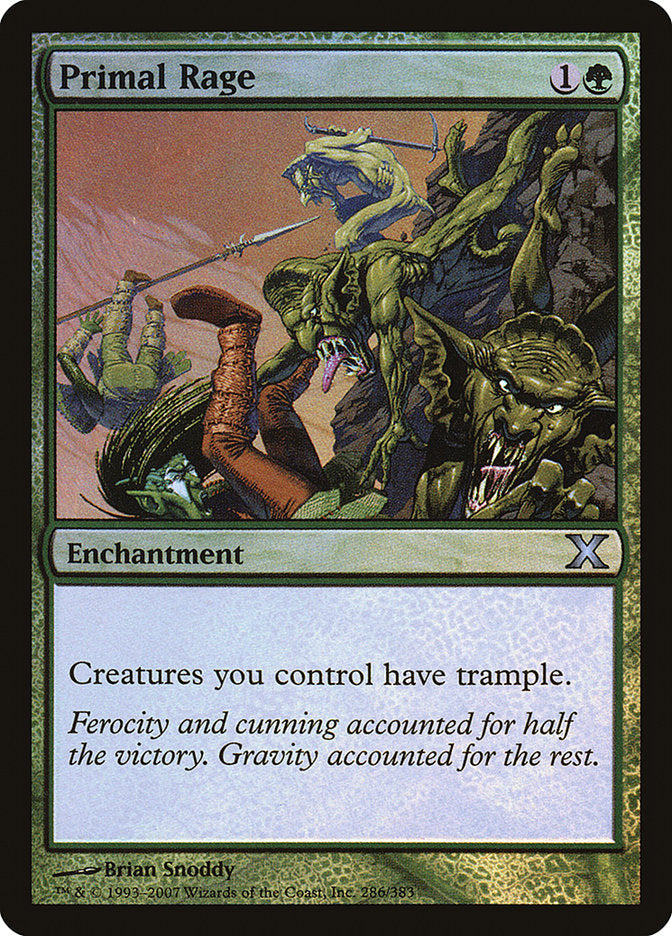 Image of Primal Rage (Premium Foil) [Tenth Edition]