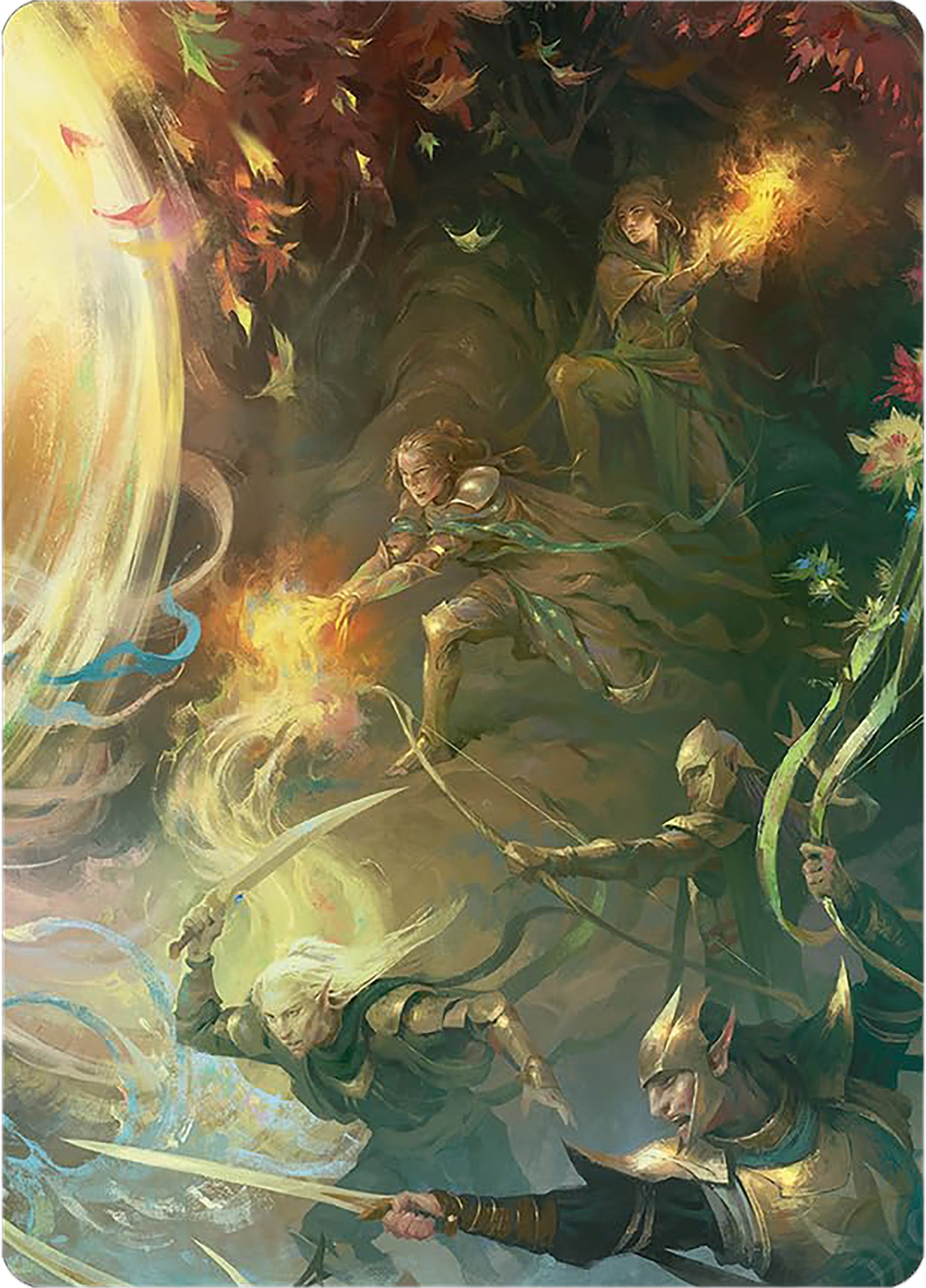 Image of Rally the Galadhrim Art Card [The Lord of the Rings: Tales of Middle-earth Art Series]