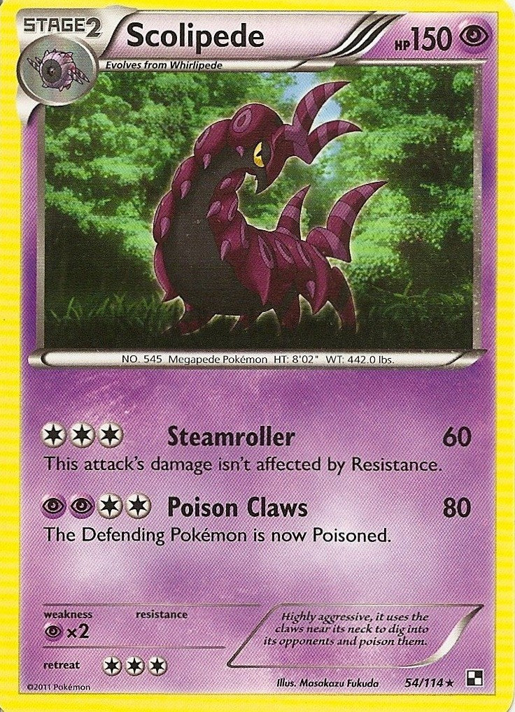 Image of Scolipede (54/114) (Cracked Ice Holo) [Black & White: Dragons Exalted]