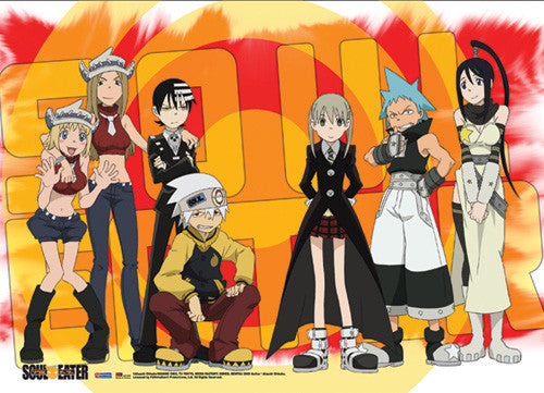 SOUL EATER RED SPLASH GROUP WALL SCROLL