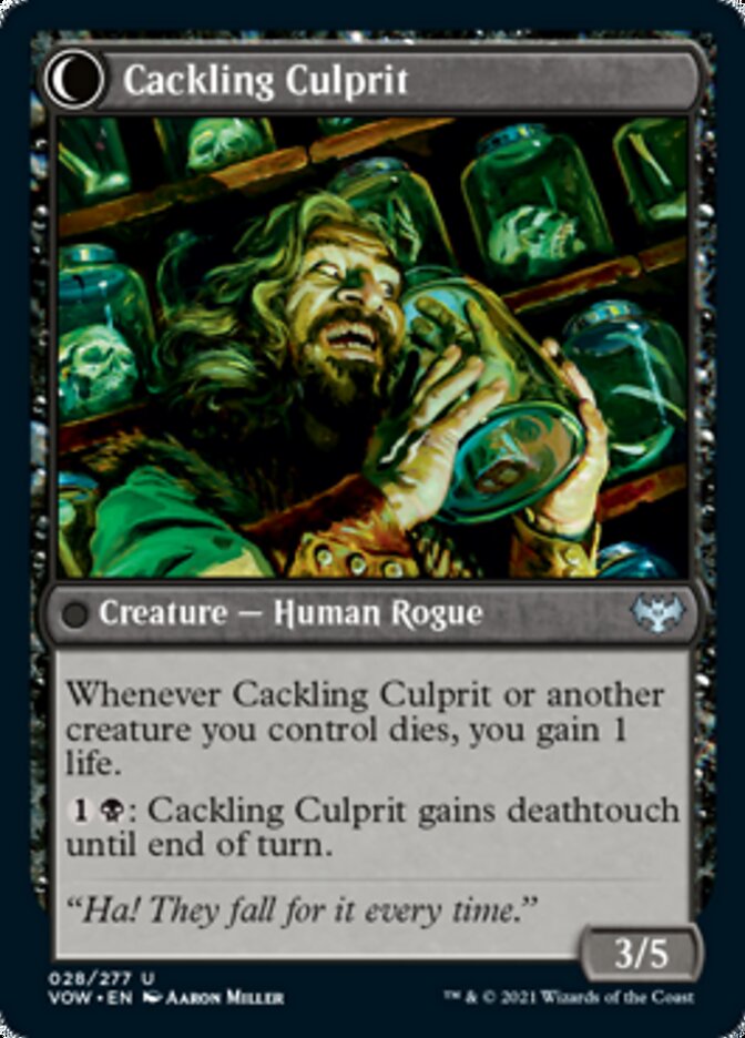 Image of Panicked Bystander // Cackling Culprit [Innistrad: Crimson Vow]