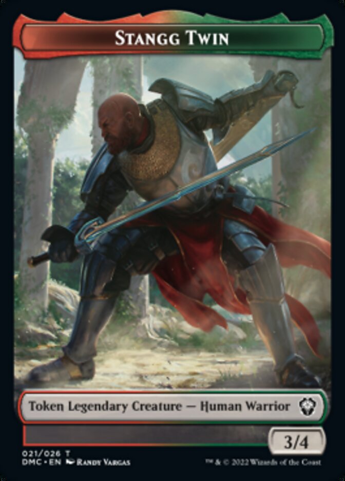 Image of Soldier // Stangg Twin Double-Sided Token [Dominaria United Tokens]