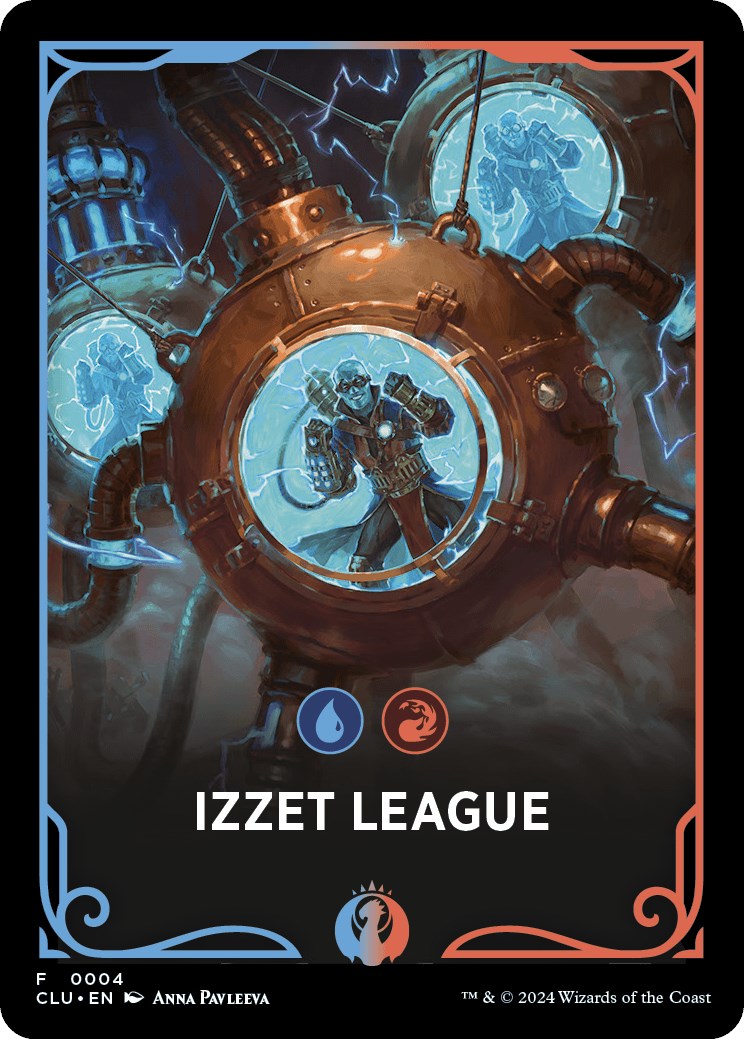 Image of Izzet League Theme Card [Ravnica: Clue Edition Tokens]