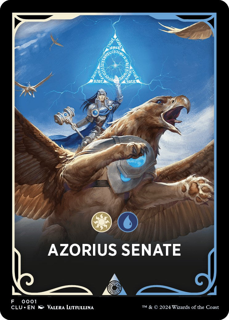 Image of Azorius Senate Theme Card [Ravnica: Clue Edition Tokens]