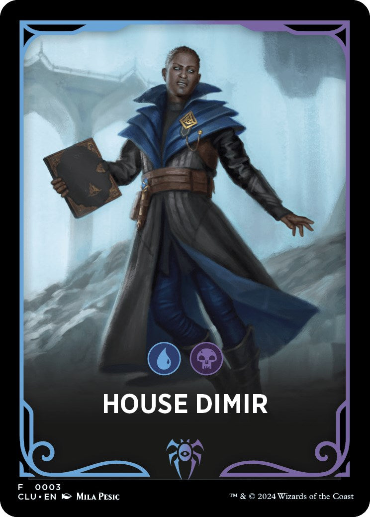 Image of House Dimir Theme Card [Ravnica: Clue Edition Tokens]